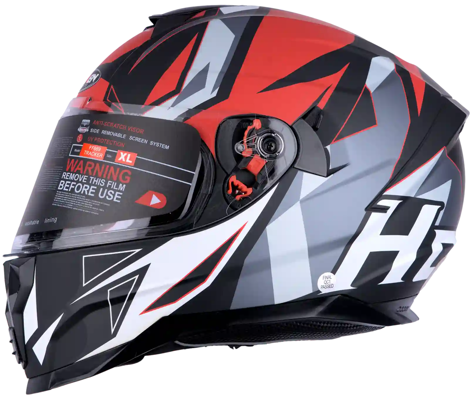 CASCO HOKEN 869 TRACKER ROJO MATE